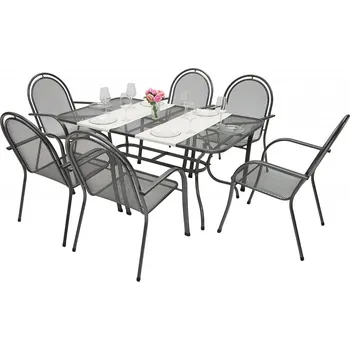 Zahradní sestava Zahradní kovová sestava CORINA III. 1+6 Stůl obdelníkový 160x95 cm (CT0311)