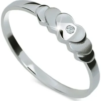 Prsten Zásnubní prsten bílé zlato 585/1000 přírodní diamant 0.012 ct G/SI ZP1876D velikost 62