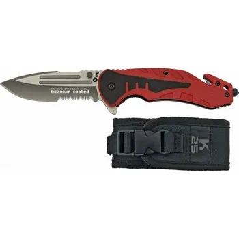 kapesní nůž Nůž zavírací 18319 s kombinovaným ostřím ČERVENÝ