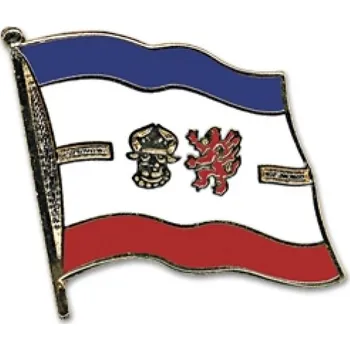 Odznak (pins) 20mm vlajka Meklenbursko-Přední Pomořansko - barevný