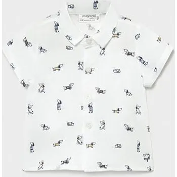 letní bílá kojenecká košile s pejsky Mayoral 1173 velikost 74