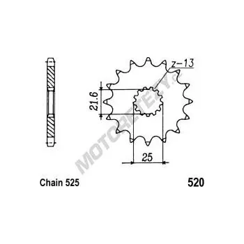 Řetězová sada pro motocykl Řetězové kolečko SUZUKI GSR 600 rok 06-10