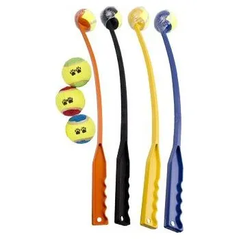 Hračka pro psa Hračka pes házedlo na míčky 63cm, 4 barvy