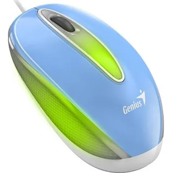 Myš Genius DX-Mini / Myš, drátová, optická, 1000DPI, 3 tlačítka, USB, RGB LED, modrá