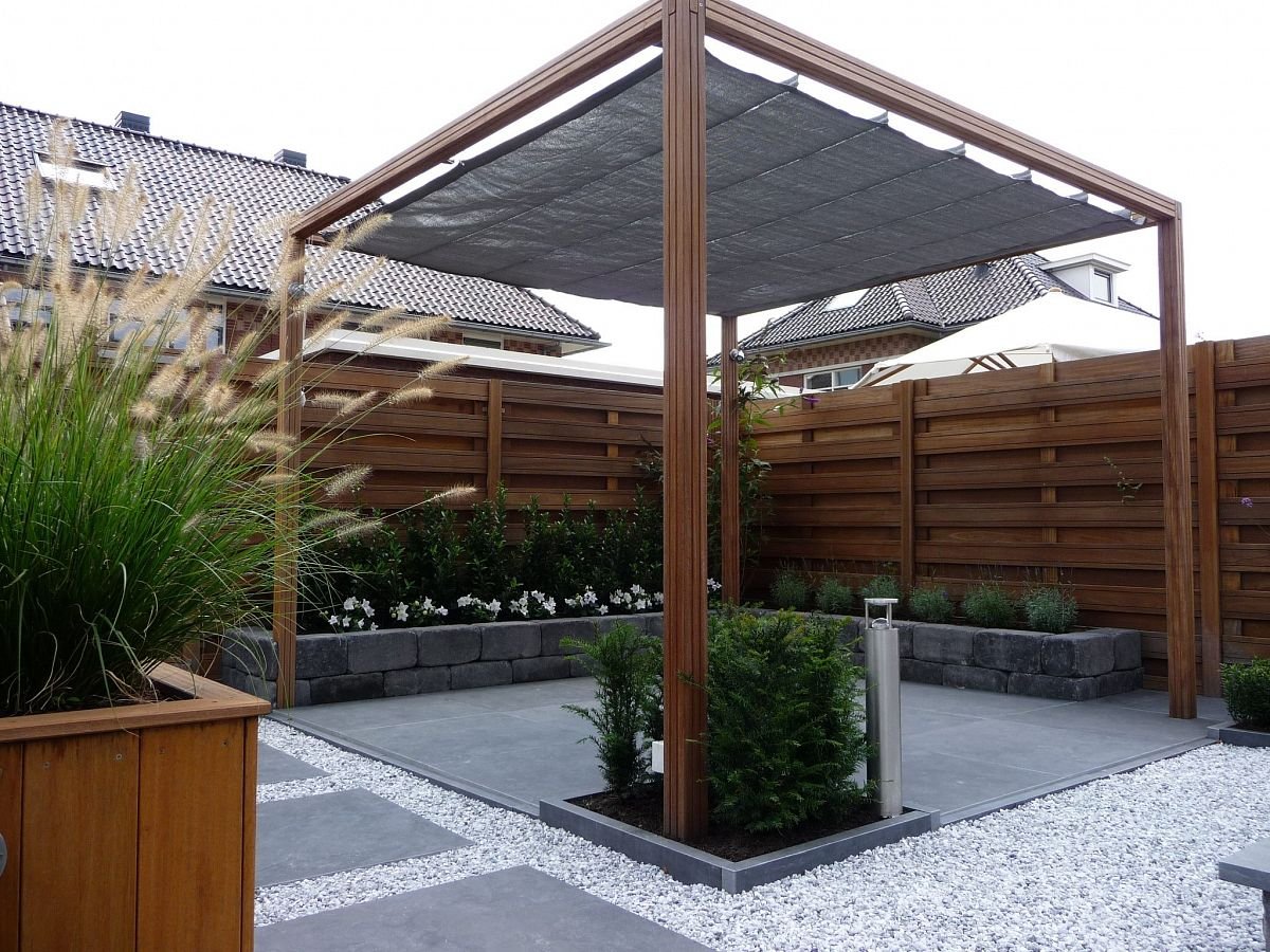 Baldachýn na pergolu, terasu 2x5 m - Antracitová