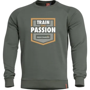 Pánské oblečení Mikina Pentagon Hawk Train Your Passion - olivová, S