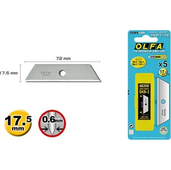 Pracovní nůž Náhradní řezací čepele Olfa SKB-2/5, výška17,5mm ( balení 5ks)
