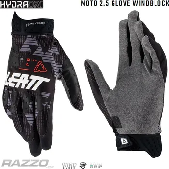 Moto oblečení Zateplené rukavice Leatt Moto 2.5 WindBlock Glove Black 2026 12 - XXL
