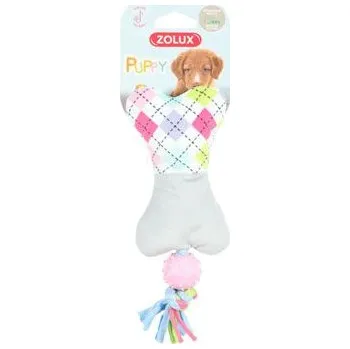 Hračka pro psa Hračka pes PUPPY Tiny Bone plyš šedá Zolux