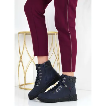 Dámská zimní obuv Chunsen Modré kotníkové boty 27606-11BL Velikost: 38