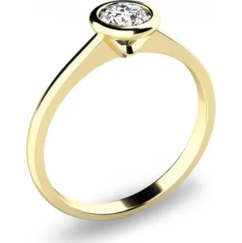 Prsten Zásnubní prsten žluté zlato 585/1000 přírodní diamant 0.330 ct G/SI ZP-140001D-ZL velikost 57