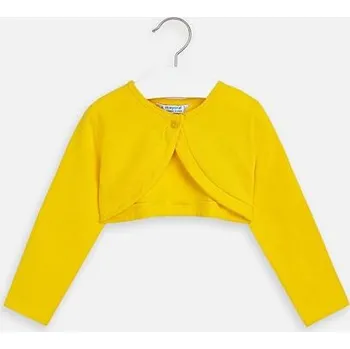 Dívčí svetr dětské bolerko žluté bavlněné Mayoral 3463-89 velikost 122