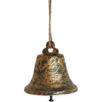 Zvonek závěs kov 6cm zlatá antik