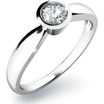 Prsten Zásnubní prsten bílé zlato 585/1000 přírodní diamant 0.20 ct G/SI ZP-10810D velikost 53