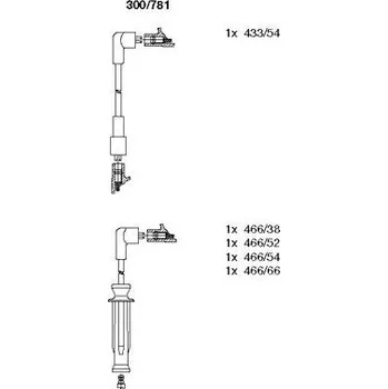 Zapalovací kabel Sada kabelů pro zapalování, , GHT265, GHT271, BREMI, 300/781