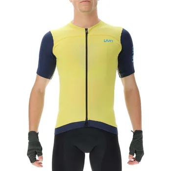 cyklistický dres UYN Cyklistický dres s krátkým rukávem - BIKING GARDA - modrá/žlutá S
