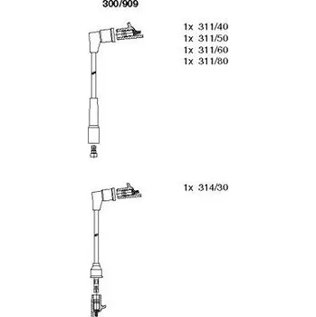 Zapalovací kabel Sada kabelů pro zapalování, , BREMI, 300/909