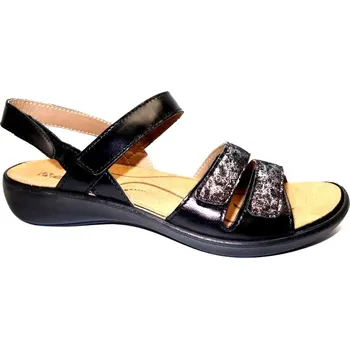 Dámské sandále Letní vycházková obuv, Westland, Ibiza 86, černo-stříbrná: Černá Hladká kůže 28,2 43 G - standardní šíře (27045-27046)