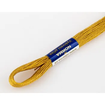 Příze Vyšívací příze NORMA / BAVLNKA 7182 hořčicová, jednobarevná, 1,5g/15m