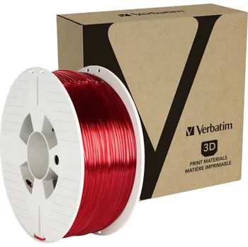 Filament Verbatim 55062 55062 vlákno pro 3D tiskárny PETG plast 2.85 mm 1 kg červená (transparentní) 1 ks