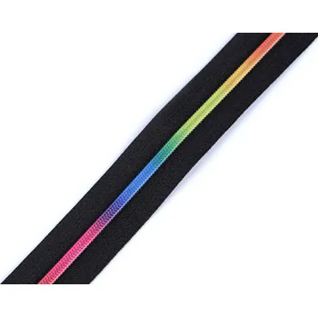 Duhový zip spirálový No 3 metráž, barva 322 černá