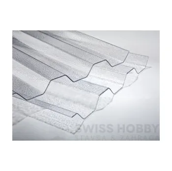 Průsvitná krytina Palram Trapéz polykarbonátová deska - čirá 2000 x 1060 mm
