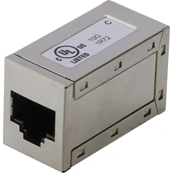 Elektrická zásuvka Digitus RJ45 síťový adaptér CAT 5, CAT 5e, CAT 6 [1x RJ45 zásuvka - 1x RJ45 zásuvka] šedá