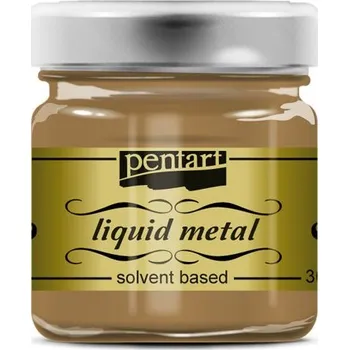 Speciální výtvarná barva Pentart - Tekutý kov PENTART 30 ml - Antická zlatá