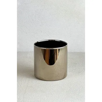 Svíčka SVÍCEN DEKOCANDLE PLATINA VEL.S 9X9 CM PLATINUM