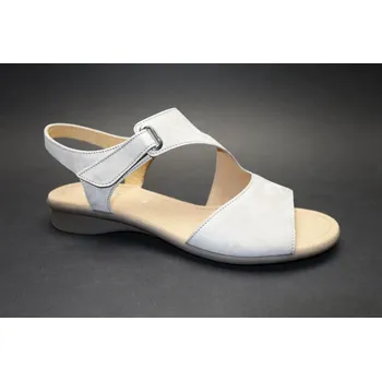 Dámské sandále Letní vycházková obuv, Gabor, šíře G, béžová: Šedá Nubuk, velur (semiš) 28 43 G 1/2 - lehce rozšířená (18282-18284)