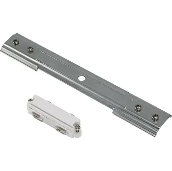 Bodové svítidlo BIG WHITE PODÉLNÁ SPOJKA, pro vysokonapěťovou 1fázovou montážní přípojnici, bílá/nikl matný 143271