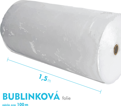 Bublinková fólie - 150cm x 100m - šíře x návin