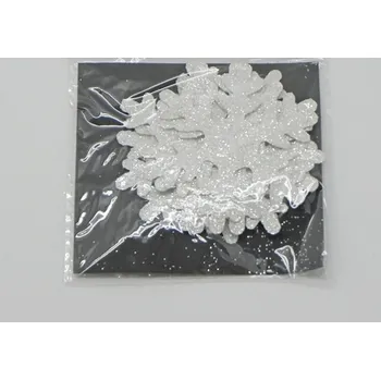 Vánoční dekorace Vločka přízdoba S/6 bílá (F48-R1772-7CM/W)