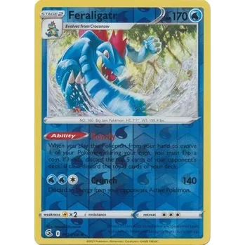 Společenská hra Pokémon karta Feraligatr 057/264 Reverse Holo - Fusion Strike