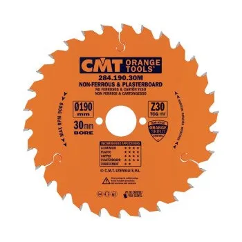 Pilový kotouč CMT Orange Pilový kotouč na neželezné kovy a plasty - D190x2,6 d30 Z30 HW 284.190.30M