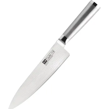 Kuchyňský nůž Tsuki kuchařský nůž z damaškové oceli 20,5 cm - kovová rukojeť UK-DA440