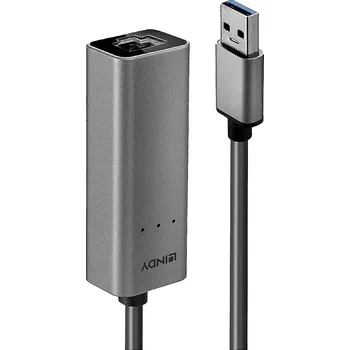 Zvuková karta LINDY 43313 síťový adaptér 2.5 GBit/s USB 3.2 (Gen 1x1) , Gigabit LAN (1/2,5 Gbit/s) , RJ45