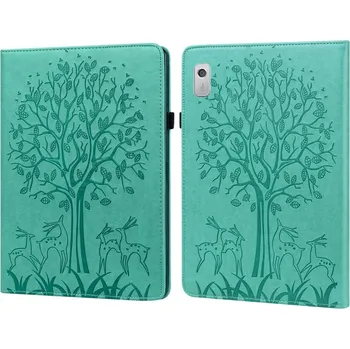 Pouzdro na tablet VSECHNONAMOBIL 57597 ART TREE Flip ový obal Lenovo Tab M8 4. generace (4th gen) zelený