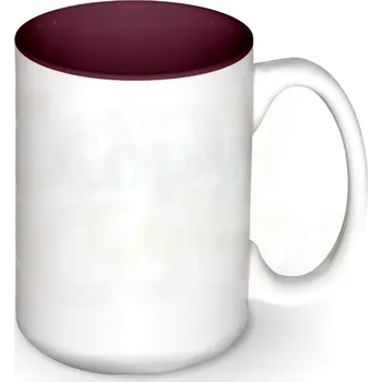 Gravírování Maxi hrnek - bílý hrnek s vínovým vnitřkem