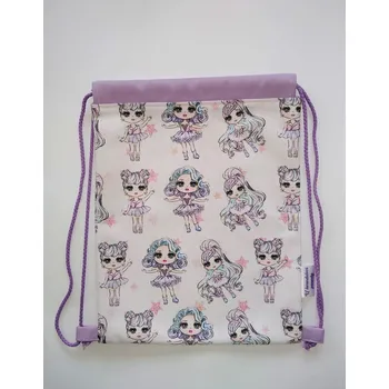 Školní sáček Stahovací vak na záda PANENKY