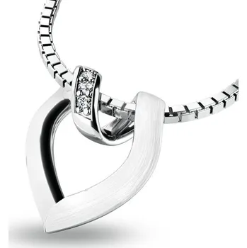 Přívěsek Dámský přívěsek bílé zlato 585/1000 přírodní diamant 0.036 ct G/SI 10878-B-DIA bez řetízku