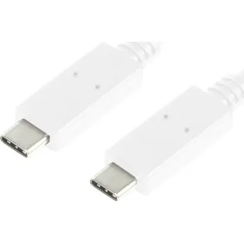 Mobilní telefon LogiLink USB kabel USB 3.2 Gen1 USB-C ® zástrčka, USB-C ® zástrčka 1.00 m bílá CU0131