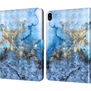Pouzdro na tablet VSECHNONAMOBIL 45761 ART Zaklápací obal Lenovo Tab E10 (X104) BLUE MARBLE