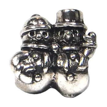 Korálek Korálek kovový SNĚHULÁCI TOPBEADS