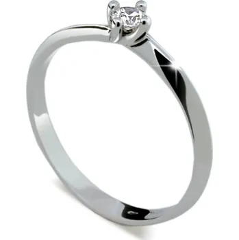 Šperk Dámský prsten zlato 585/1000 přírodní diamant 0.090 ct G/SI DF1907 velikost 49