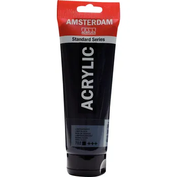 Vodová barva Akrylová barva Amsterdam Standard - 702 Lamp Black Objem: 250 ml