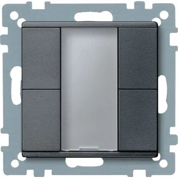 Elektrická zásuvka SCHN MTN627614 KNX tlač. panel 2-násobný plus, Antracit, System M RP 0,08kč/ks