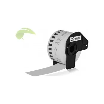 Kotouček do pokladny a tiskárny štítků TONERSYP etikety pro Brother DK-22211, 29mm x 15,24m, filmová role, bílé