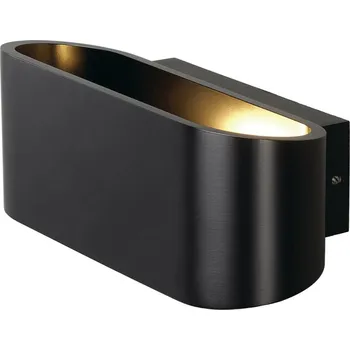 Nástěnné svítidlo BIG WHITE OSSA 150, nástěnné svítidlo, QT-DE12, oválné, up/down, černé, D/Š/V 18/8/7 cm, max. 100 W 151450