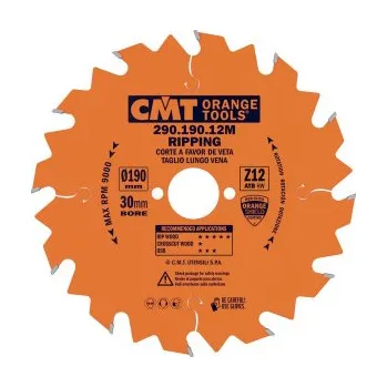 Pilový kotouč CMT Orange Pilový kotouč pro podélné řezy - D190x30 Z12 HW C29019012M